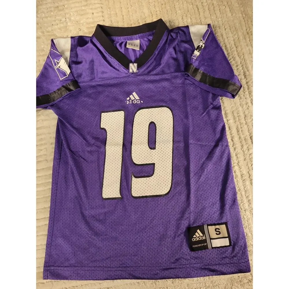 Adidas Northwestern Wildcats Jersey Youth Size Small College NCAA football Kids